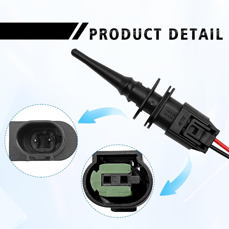BSAMZO Outside Ambient Air Temperature Temp Sensor - Connector Pigtail Plug Compatible with BMW M3 M5 M6 X3 X5 X6 Z4 Z8 128i 323i 325i 328i 330Ci 528i 530i 550i Mini Cooper 65816905133 65816905050 - Image 3